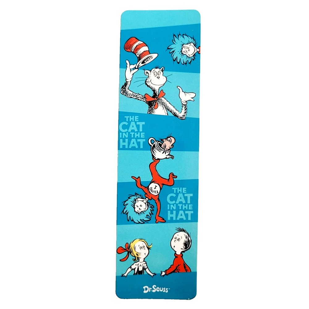 2016 Dr Seuss paperboard Bookmark Cat in the Hat Thing 1, 2 classic book, Geddes